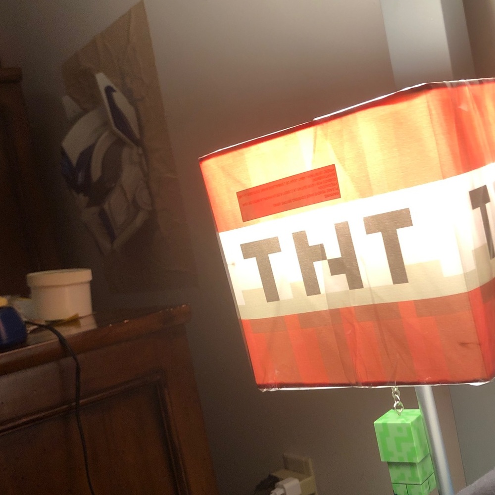 TNT Red Decorative Table Lamp Shade - Unbranded